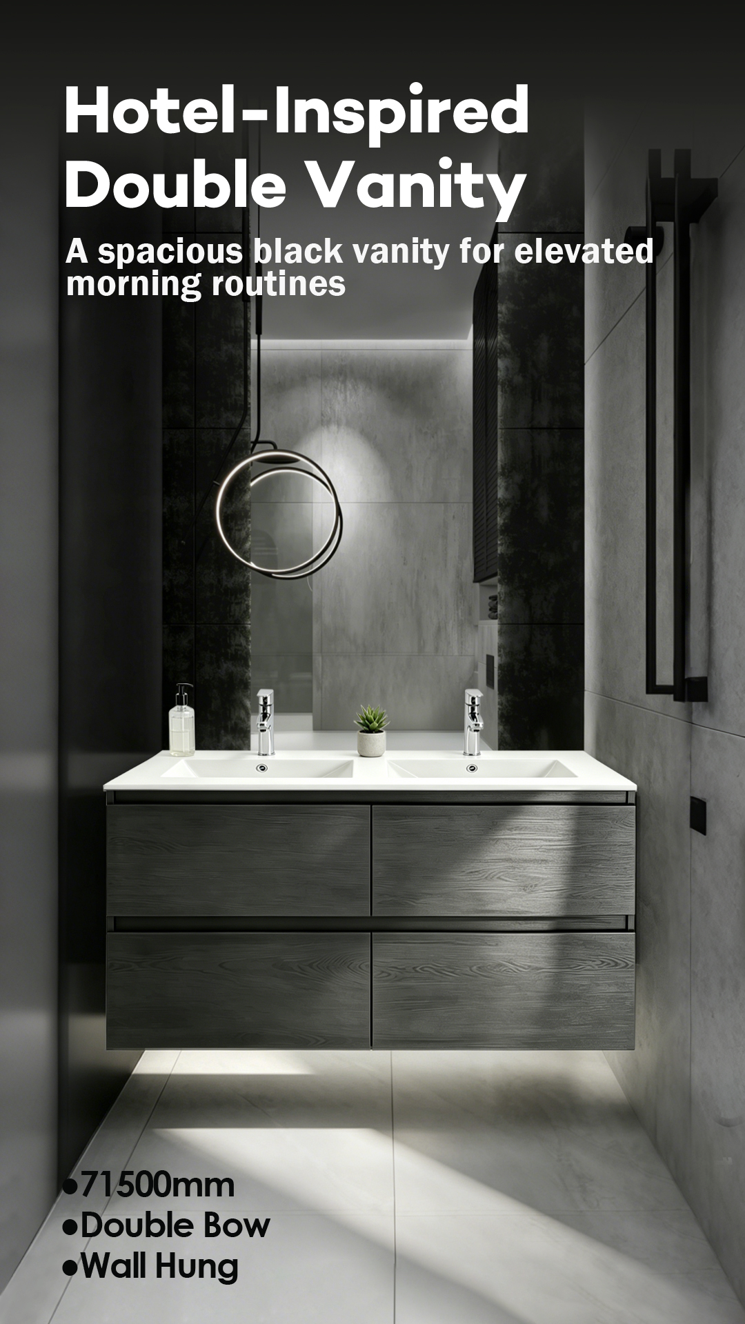 Nelson 1500 Double Vanity: A Wall-Hung Statement for Shared Bathrooms